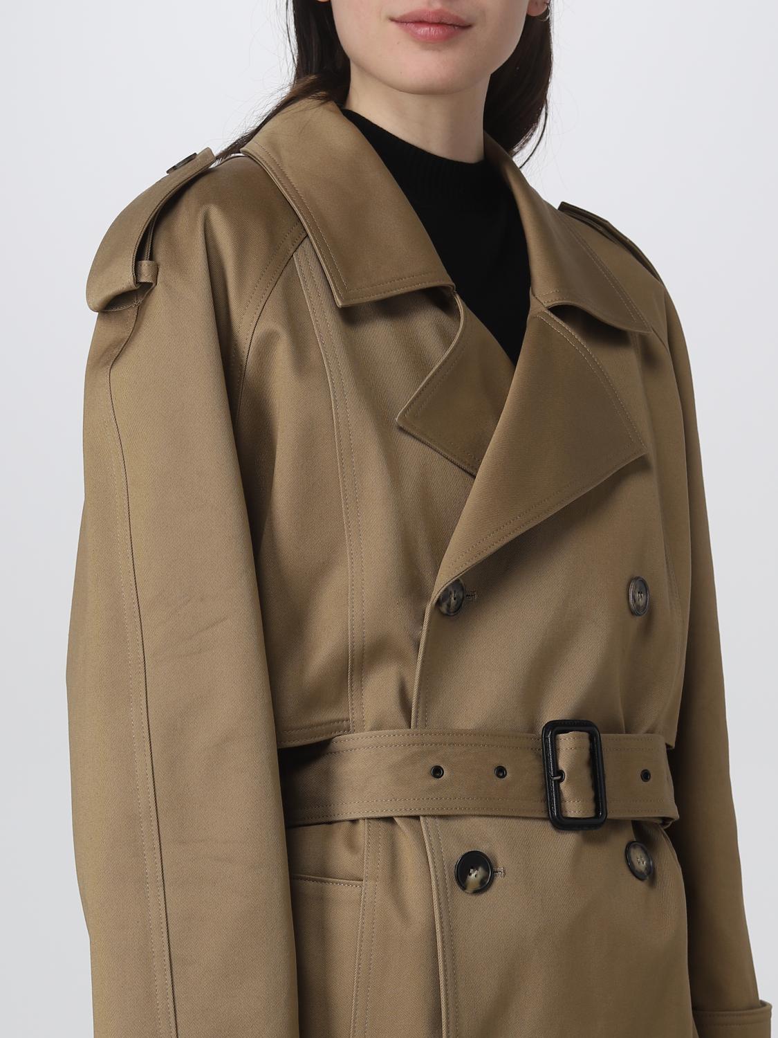 SAINT LAURENT GABARDINA: Abrigo mujer Saint Laurent, Beige - Img 5
