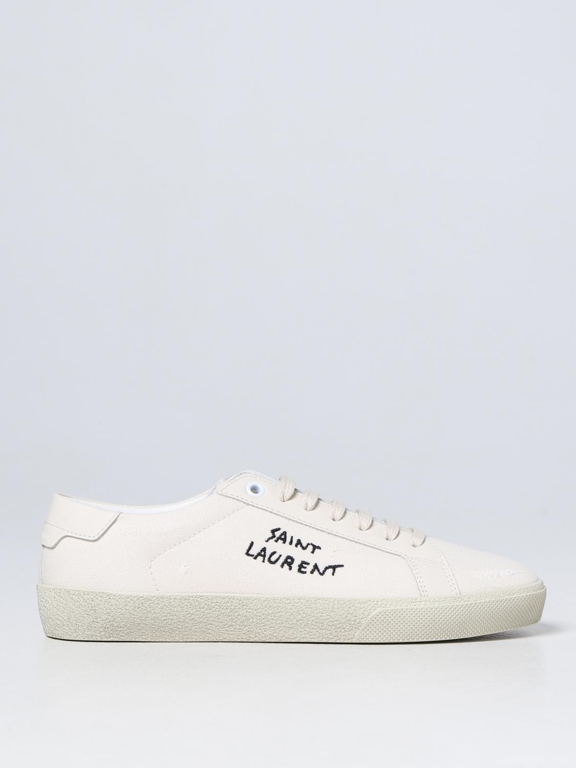 SAINT LAURENT: Elba canvas sneakers - Beige | Saint Laurent