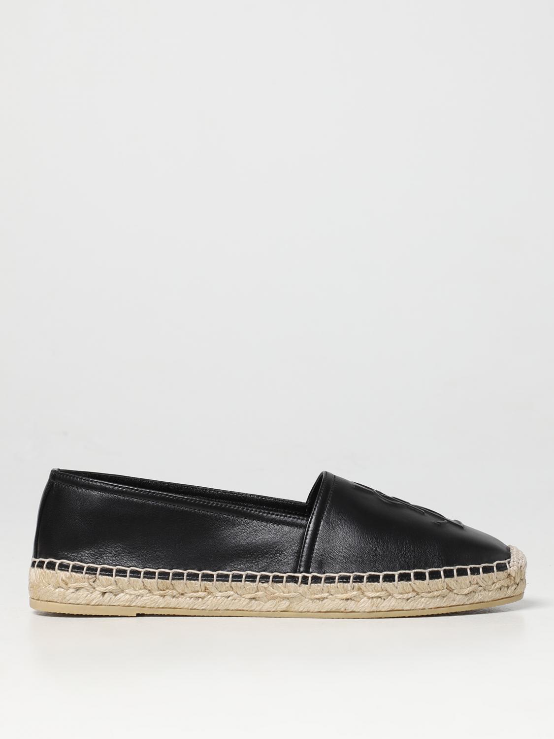 SAINT LAURENT ESPADRILLAS: Espadrillas Cassandre Saint Laurent in pelle, Nero - Img 1