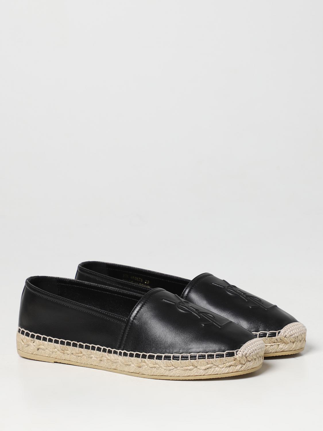 SAINT LAURENT ESPADRILLAS: Espadrillas Cassandre Saint Laurent in pelle, Nero - Img 2