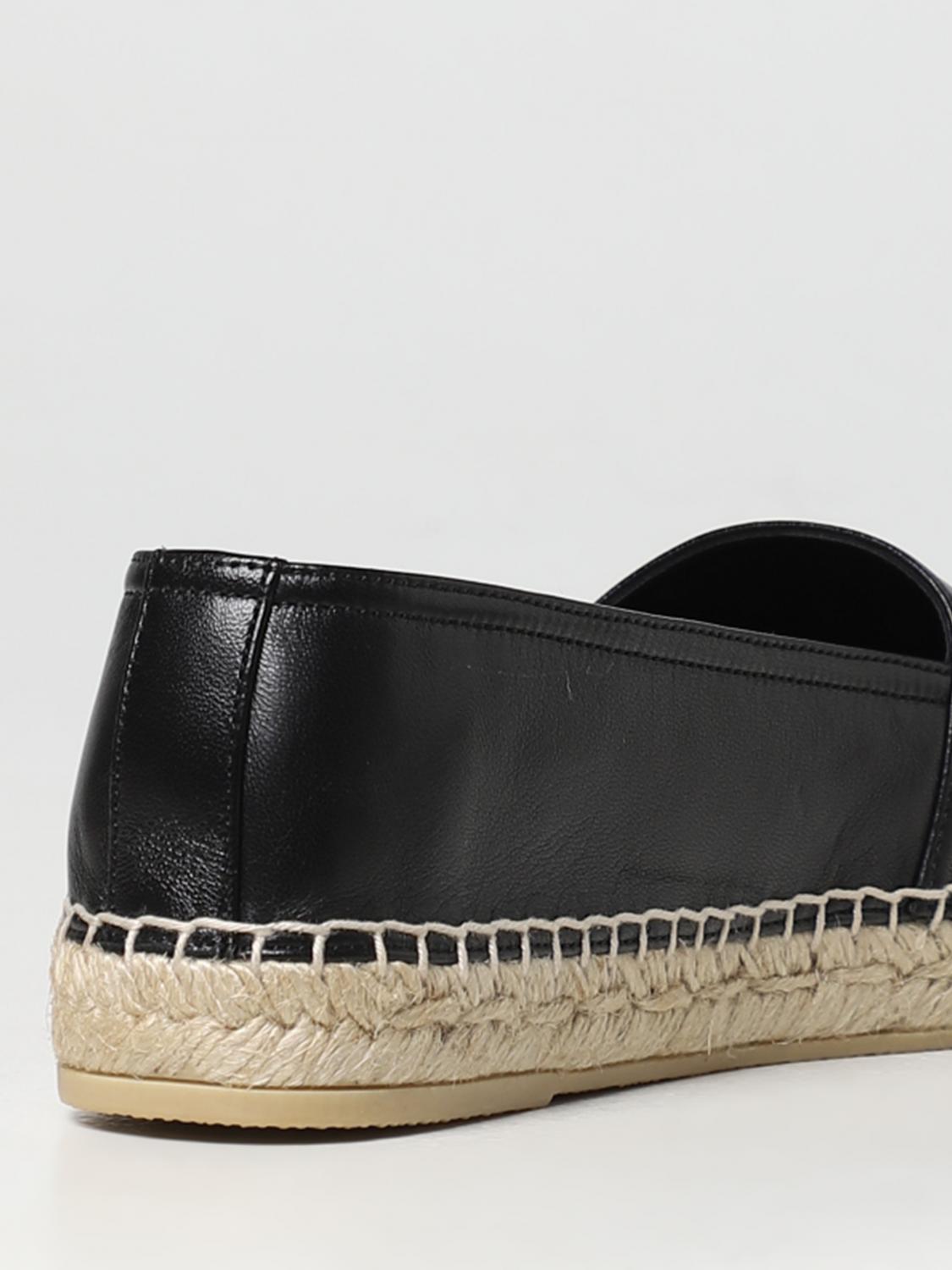 SAINT LAURENT ESPADRILLAS: Espadrillas Cassandre Saint Laurent in pelle, Nero - Img 3