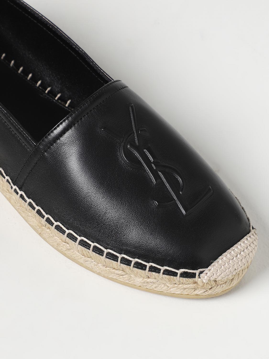 SAINT LAURENT ESPADRILLAS: Espadrillas Cassandre Saint Laurent in pelle, Nero - Img 4