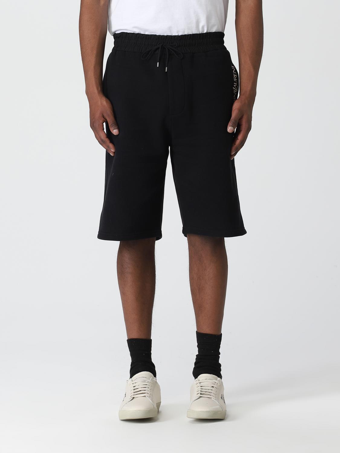 SAINT LAURENT SHORTS: Saint Laurent cotton shorts, Black - Img 1