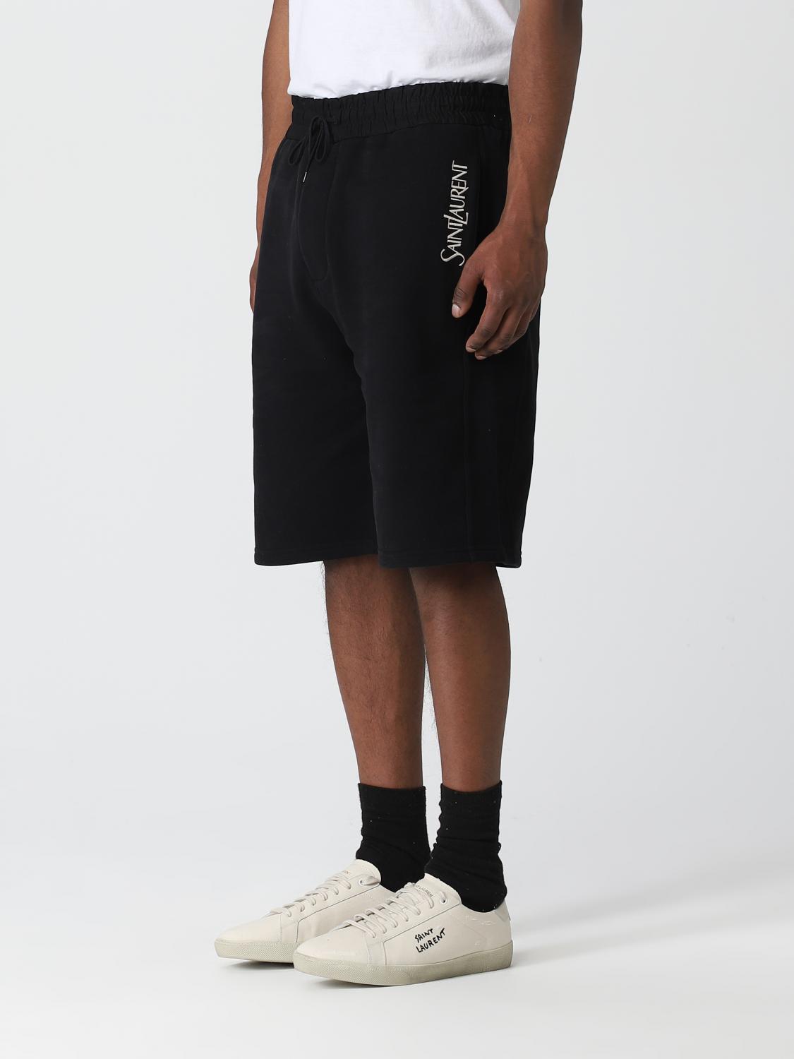 SAINT LAURENT SHORTS: Saint Laurent cotton shorts, Black - Img 4
