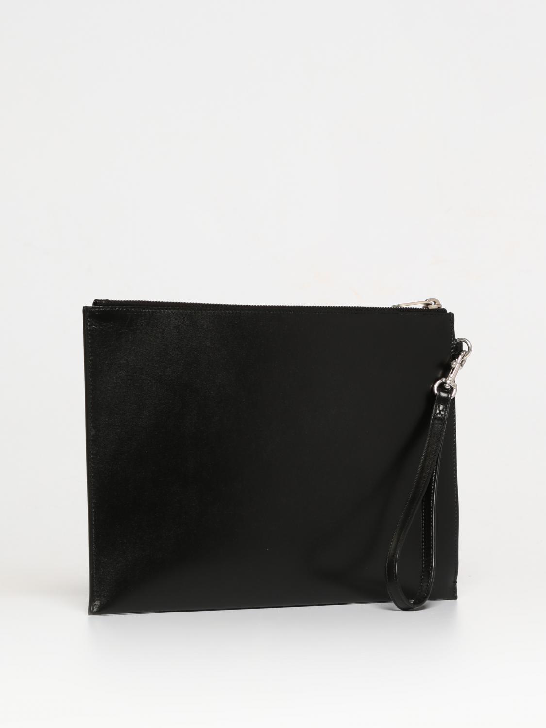 Saint Laurent leather pouch - Black | 6676860SX0E | GIGLIO.COM