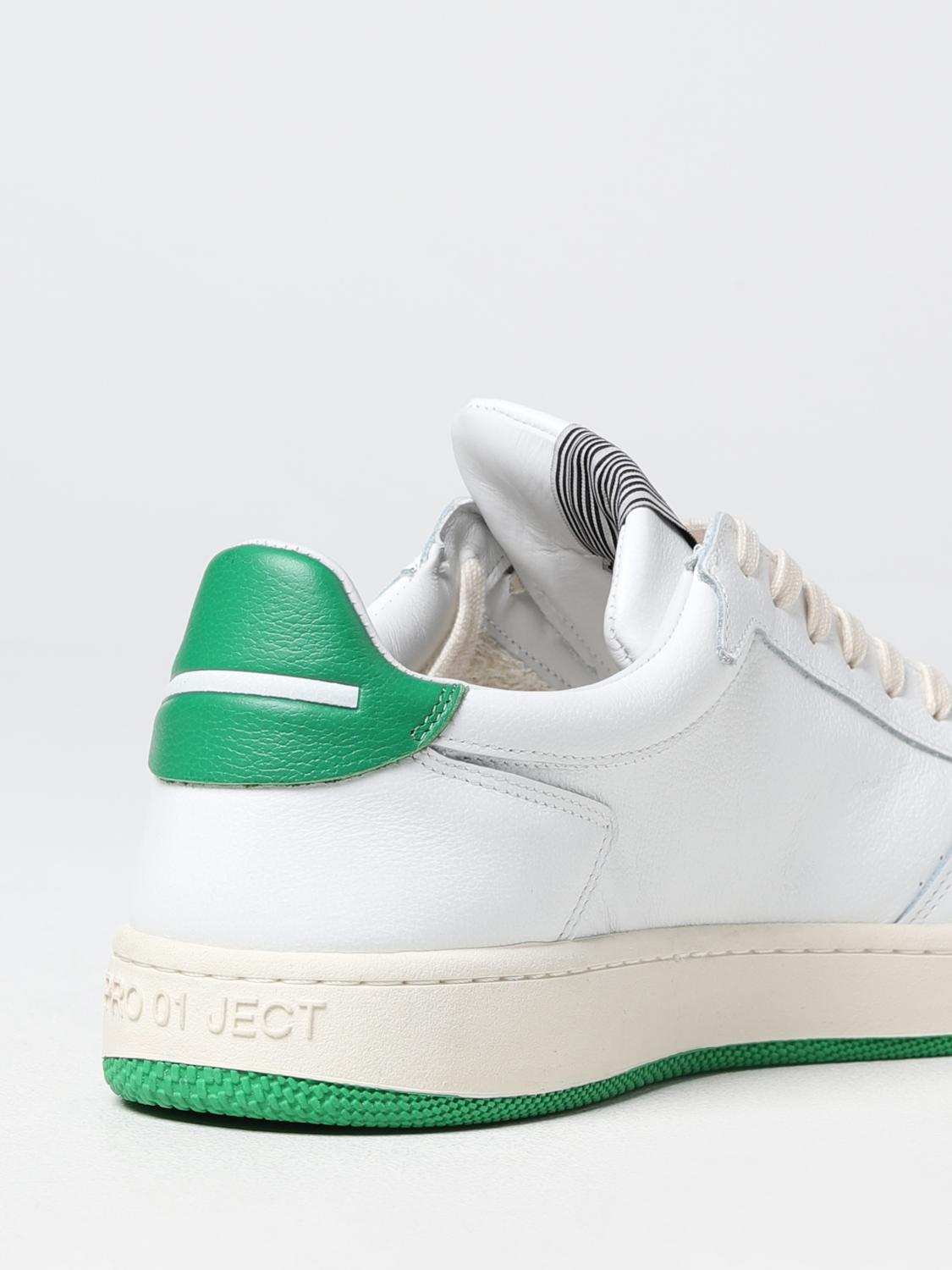 PRO 01 JECT SNEAKERS: Sneakers Pro 01 Ject in pelle a micro grana, Bianco - Img 3