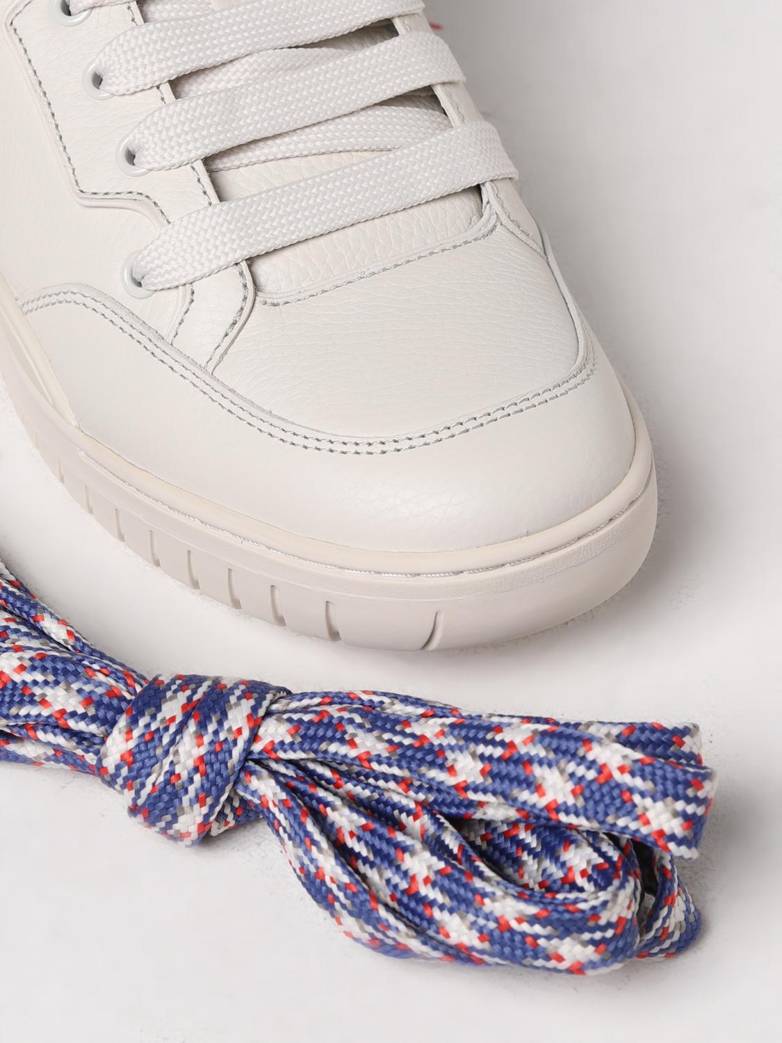 BALLY SNEAKERS: Sneakers Dusty Bally in pelle a grana, Bianco - Img 4