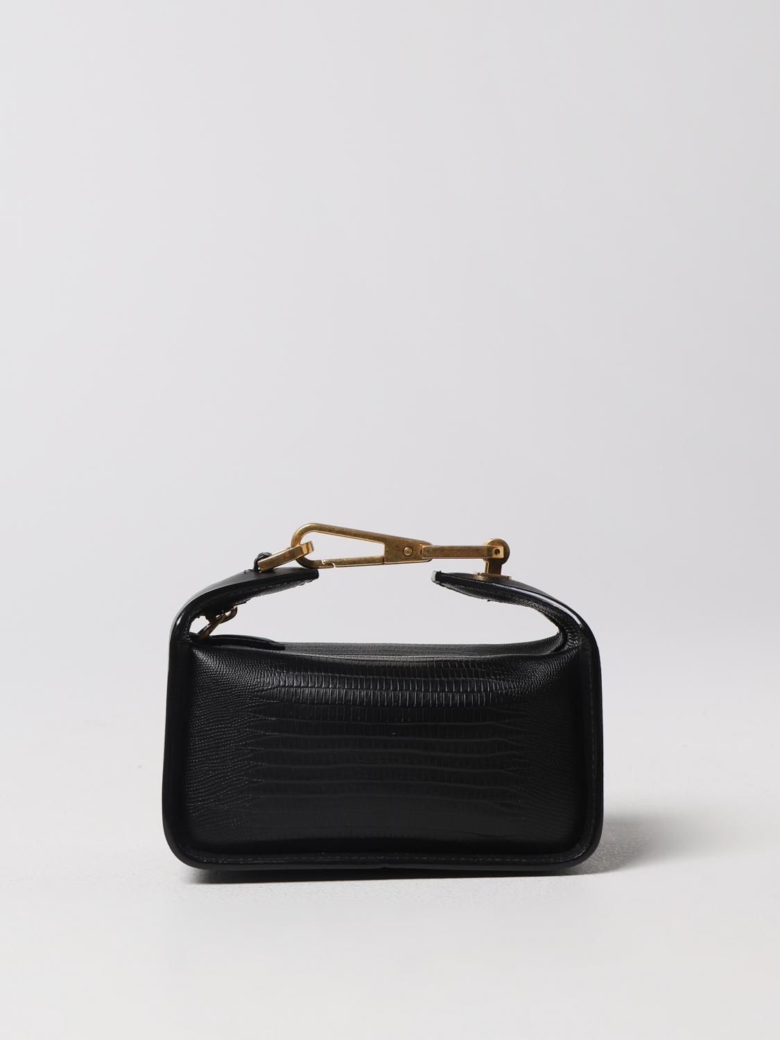 BALLY BORSA MINI: Borsa Hook Bally in pelle goffrata, Nero - Img 1