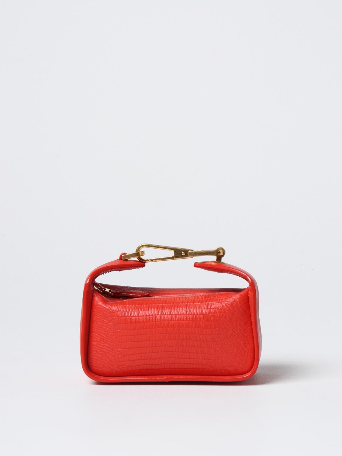 BALLY BORSA MINI: Borsa Hook Bally in pelle goffrata, Corallo - Img 1