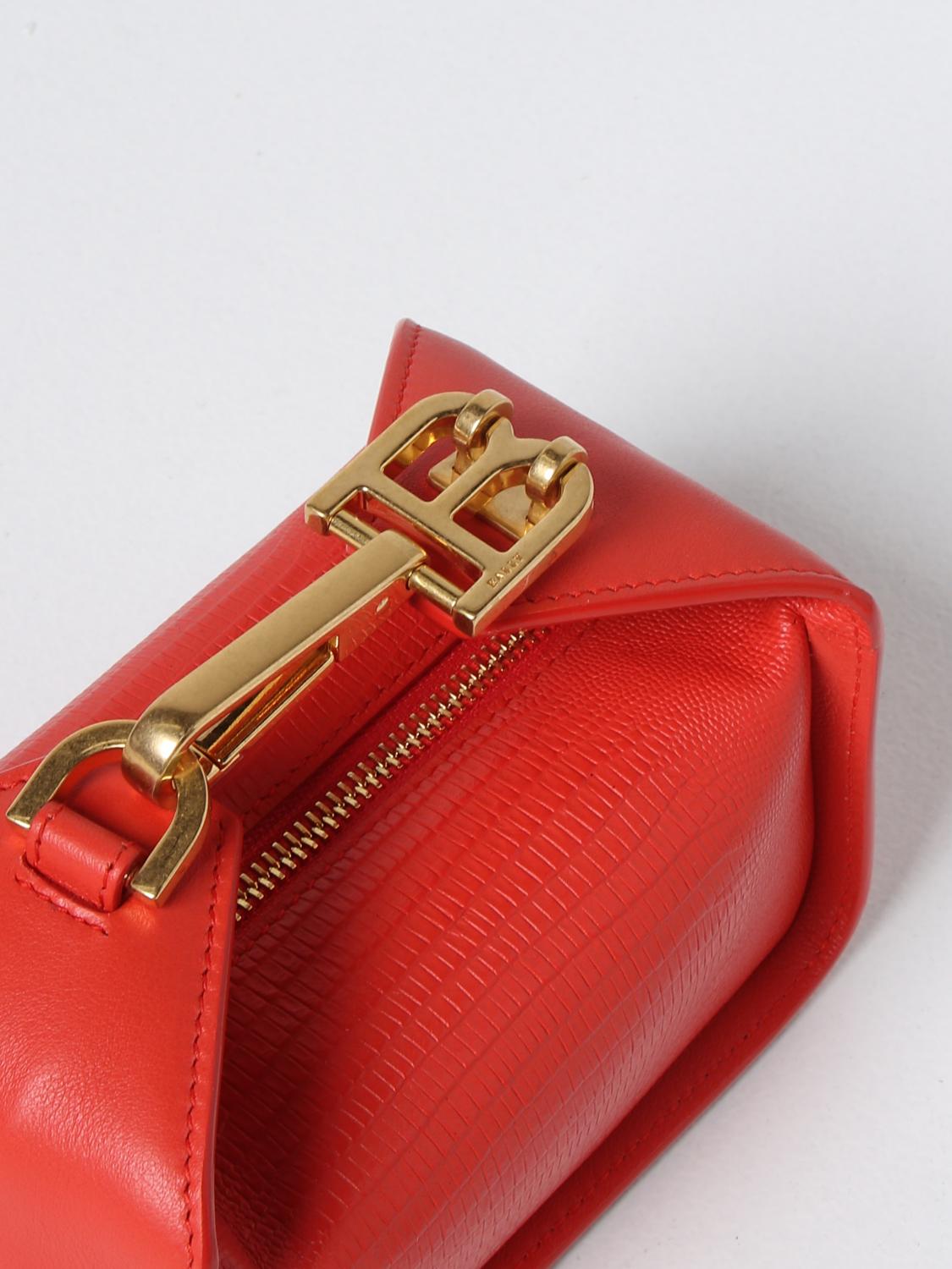 BALLY BORSA MINI: Borsa Hook Bally in pelle goffrata, Corallo - Img 3
