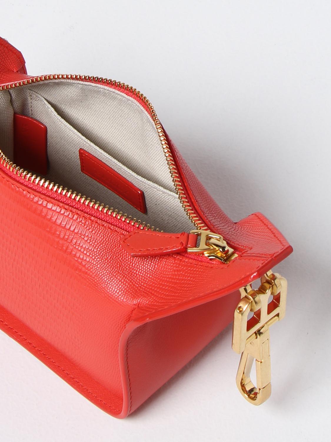 BALLY BORSA MINI: Borsa Hook Bally in pelle goffrata, Corallo - Img 4