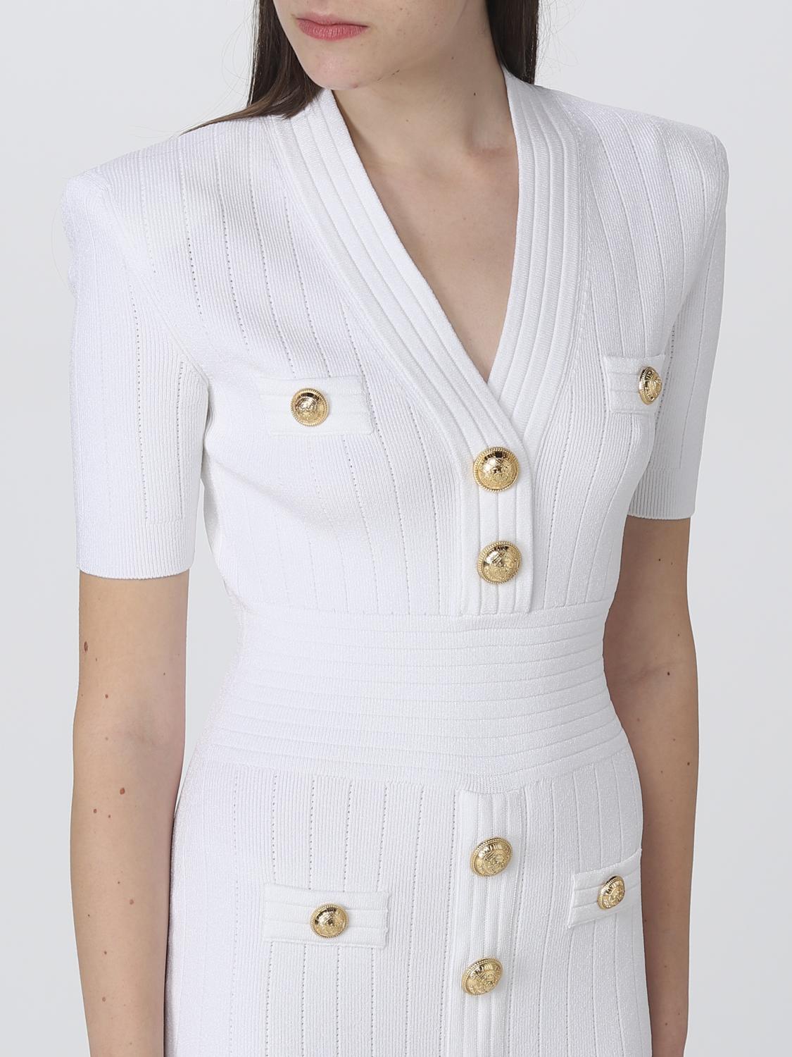 BALMAIN VESTIDO: Vestido mujer Balmain, Blanco - Img 4