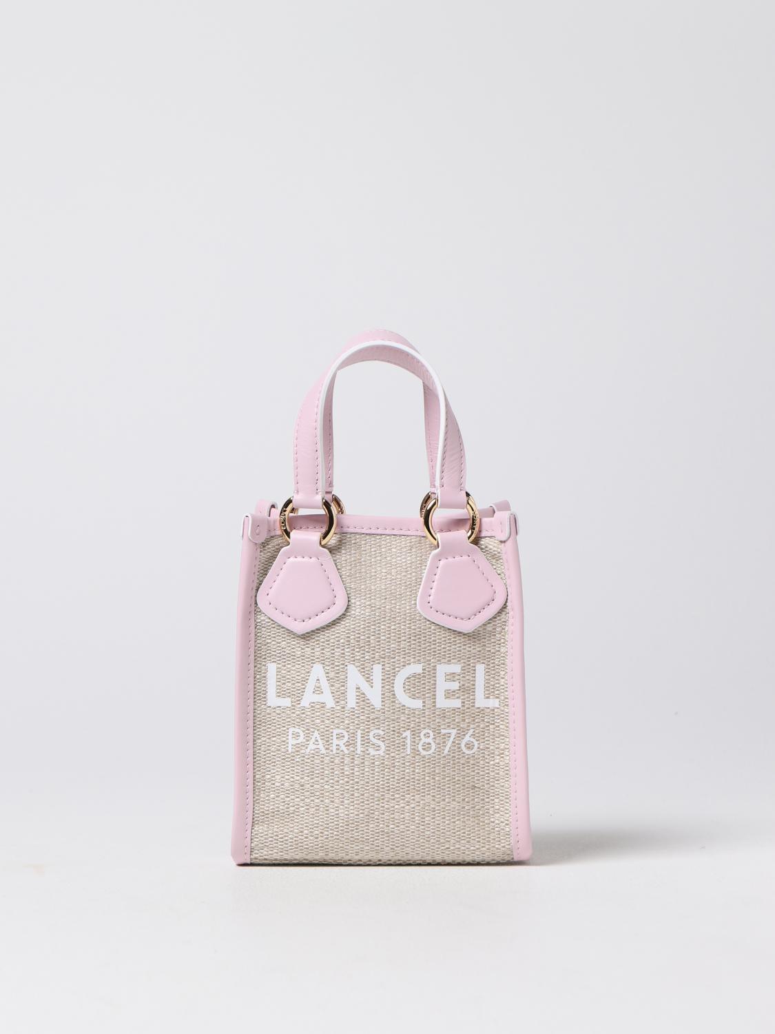 LANCEL BORSA MINI: Borsa Lancel in canvas e pelle, Rosa - Img 1