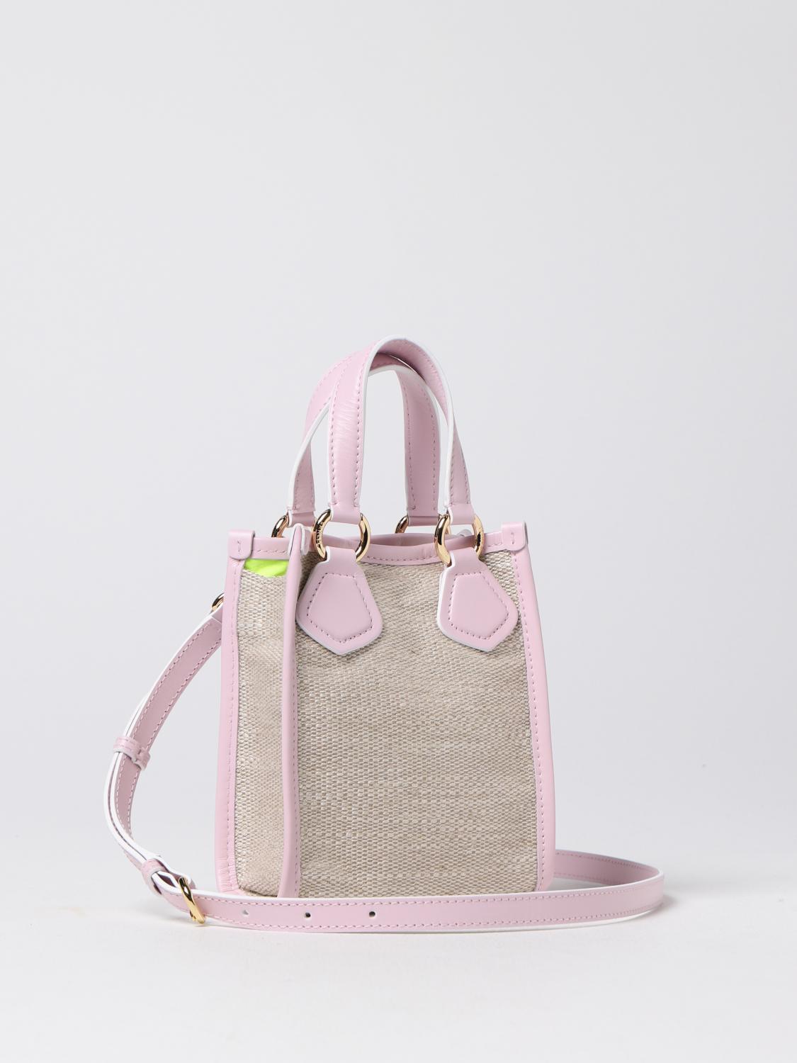 LANCEL BORSA MINI: Borsa Lancel in canvas e pelle, Rosa - Img 2