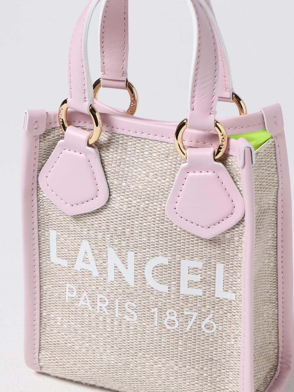 LANCEL BORSA MINI: Borsa Lancel in canvas e pelle, Rosa - Img 3