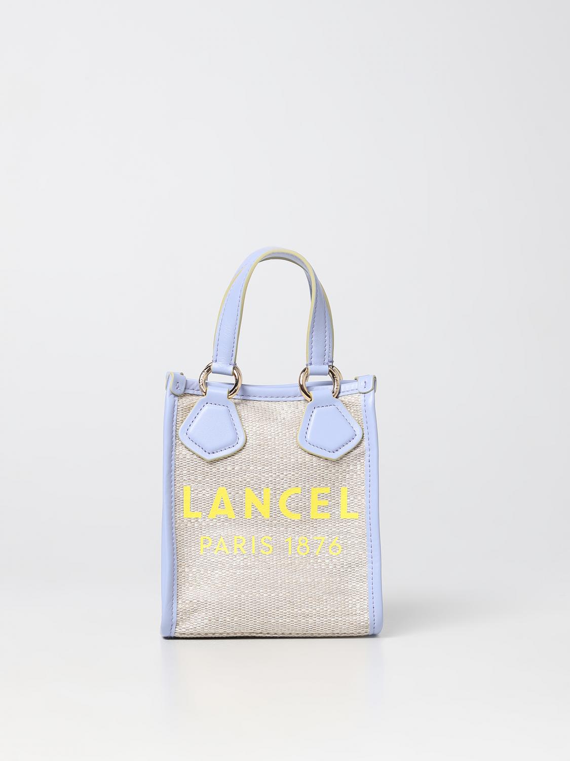 LANCEL BORSA MINI: Borsa Lancel in canvas e pelle, Lilla - Img 1