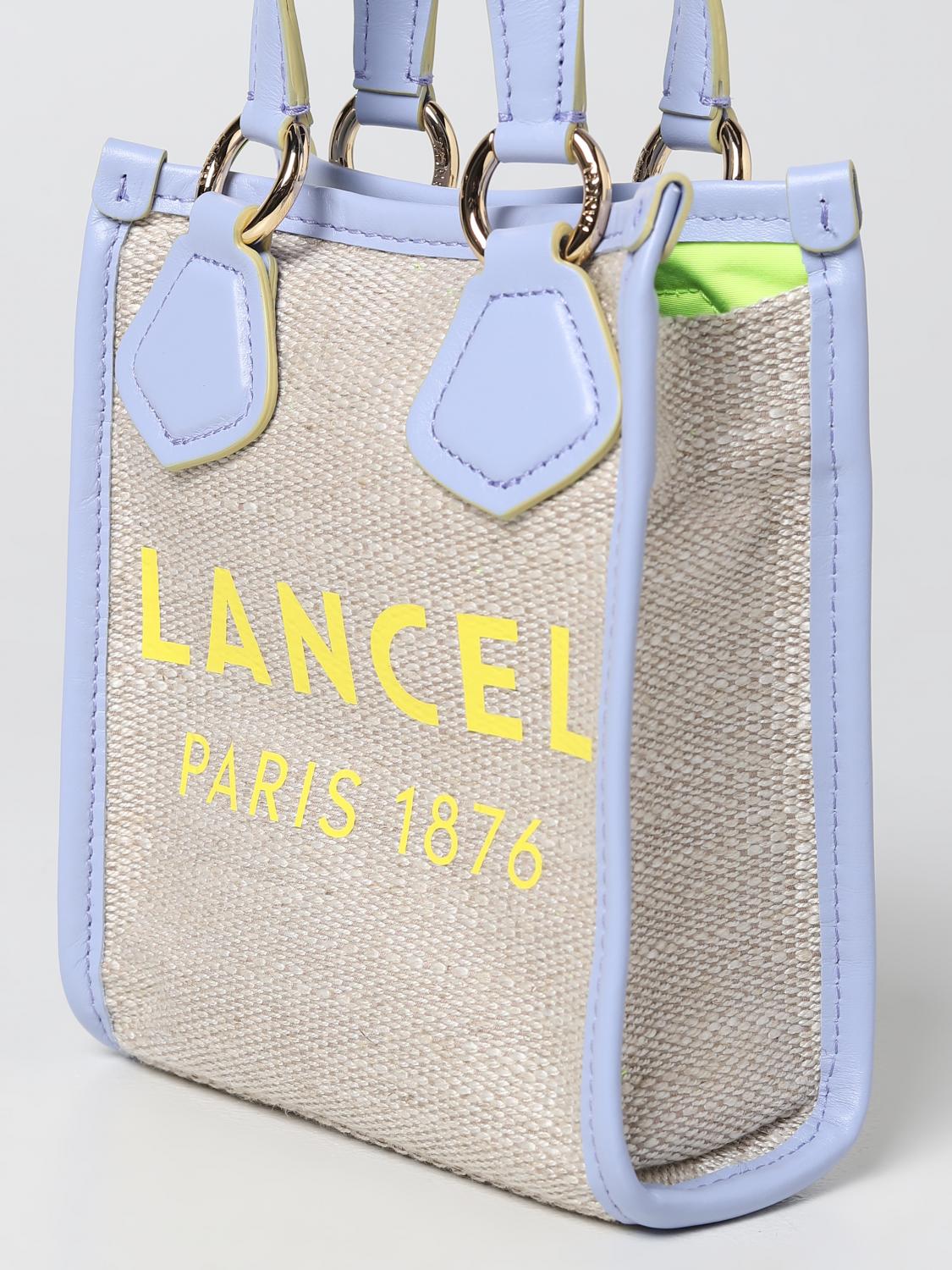 LANCEL BORSA MINI: Borsa Lancel in canvas e pelle, Lilla - Img 3