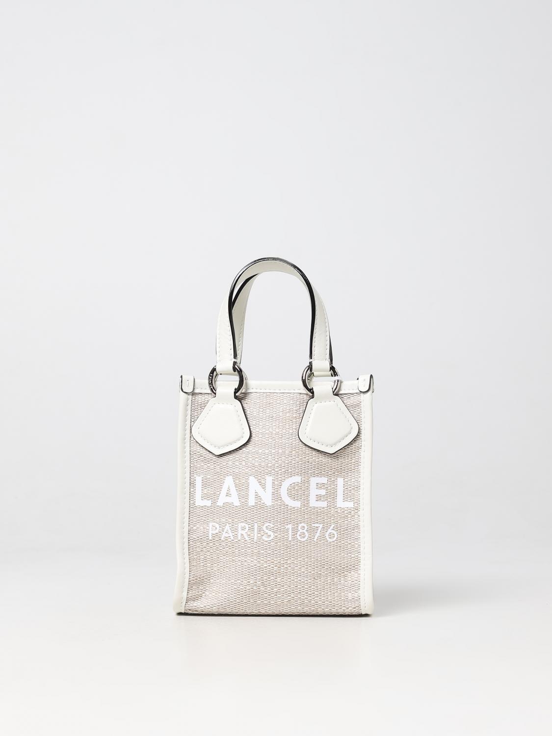 LANCEL BORSA MINI: Borsa Lancel in canvas e pelle, Naturale - Img 1