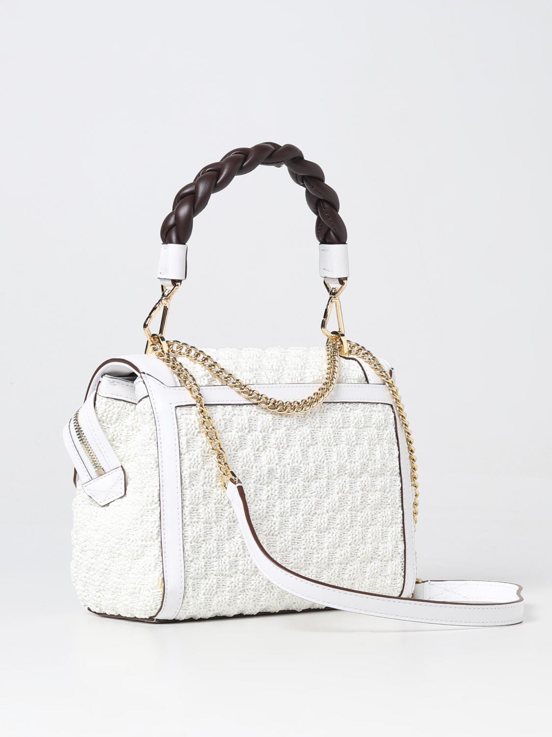 LANCEL BORSA A MANO: Borsa Ninon Lancel in carta tessile e pelle, Bianco - Img 2