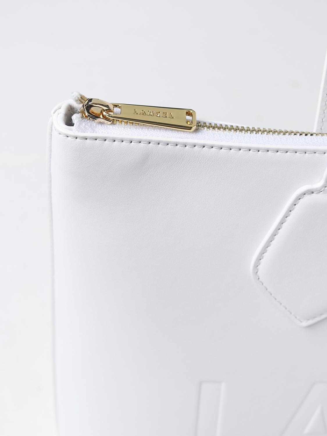 LANCEL BORSA TOTE: Borsa Essential Lancel in pelle, Bianco - Img 3