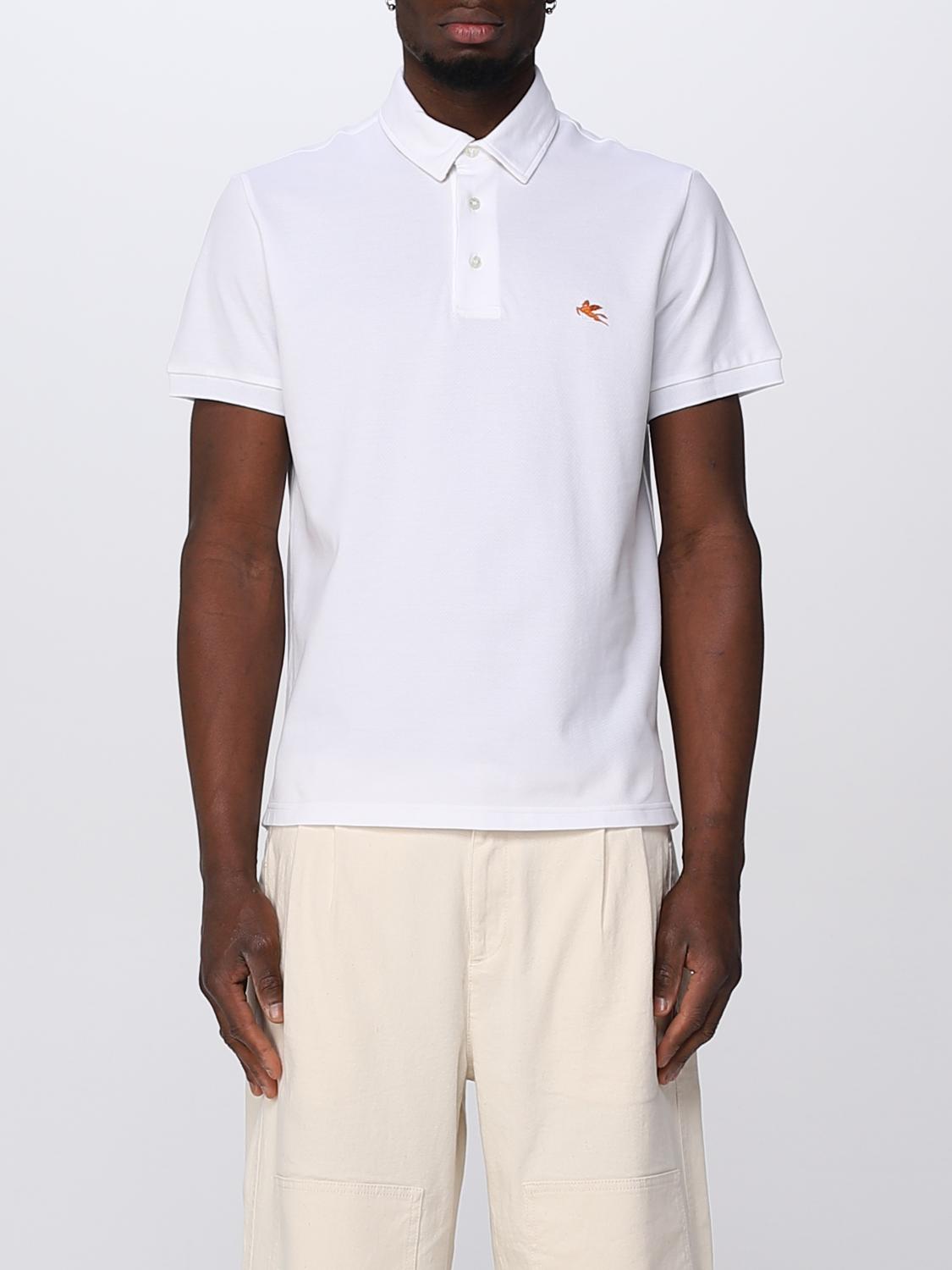 ETRO POLO: Polo Etro con logo Pegaso ricamato a contrasto, Rosso - Img 1