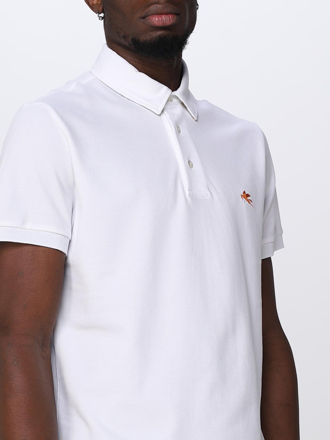 ETRO POLO: Polo Etro con logo Pegaso ricamato a contrasto, Rosso - Img 5