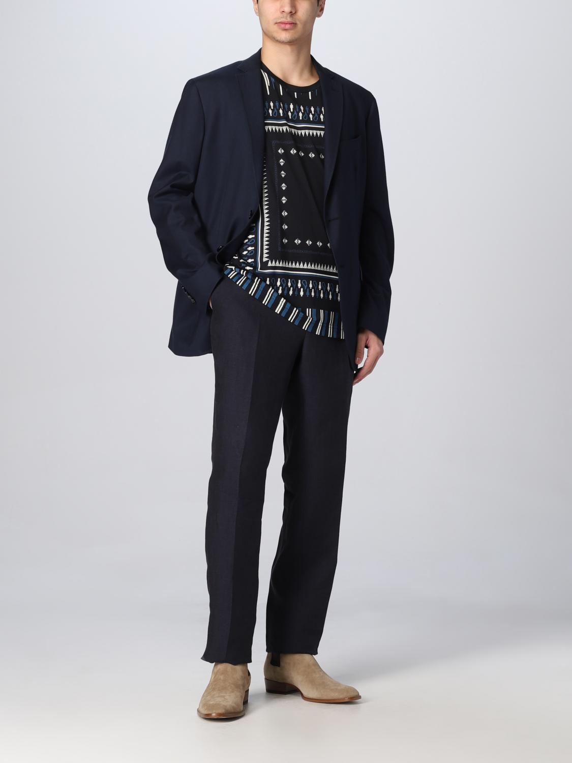 ETRO 西装外套: 西服外套 男士 Etro, 蓝色 - Img 2
