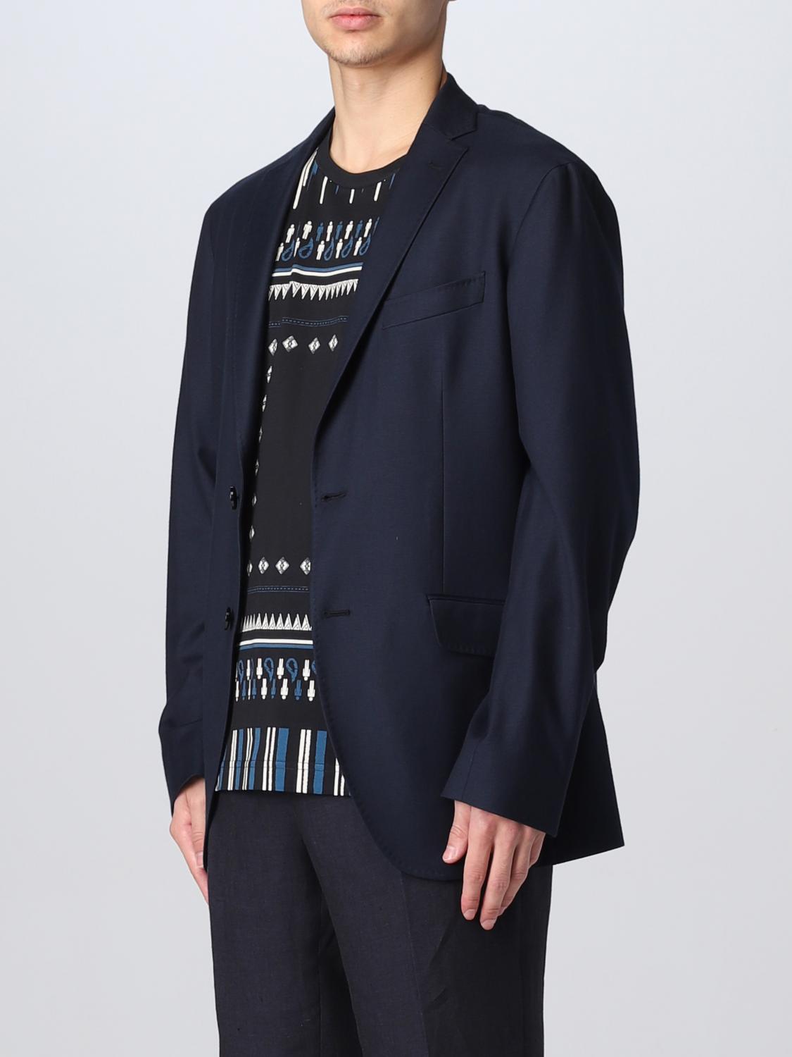 ETRO 西装外套: 西服外套 男士 Etro, 蓝色 - Img 4