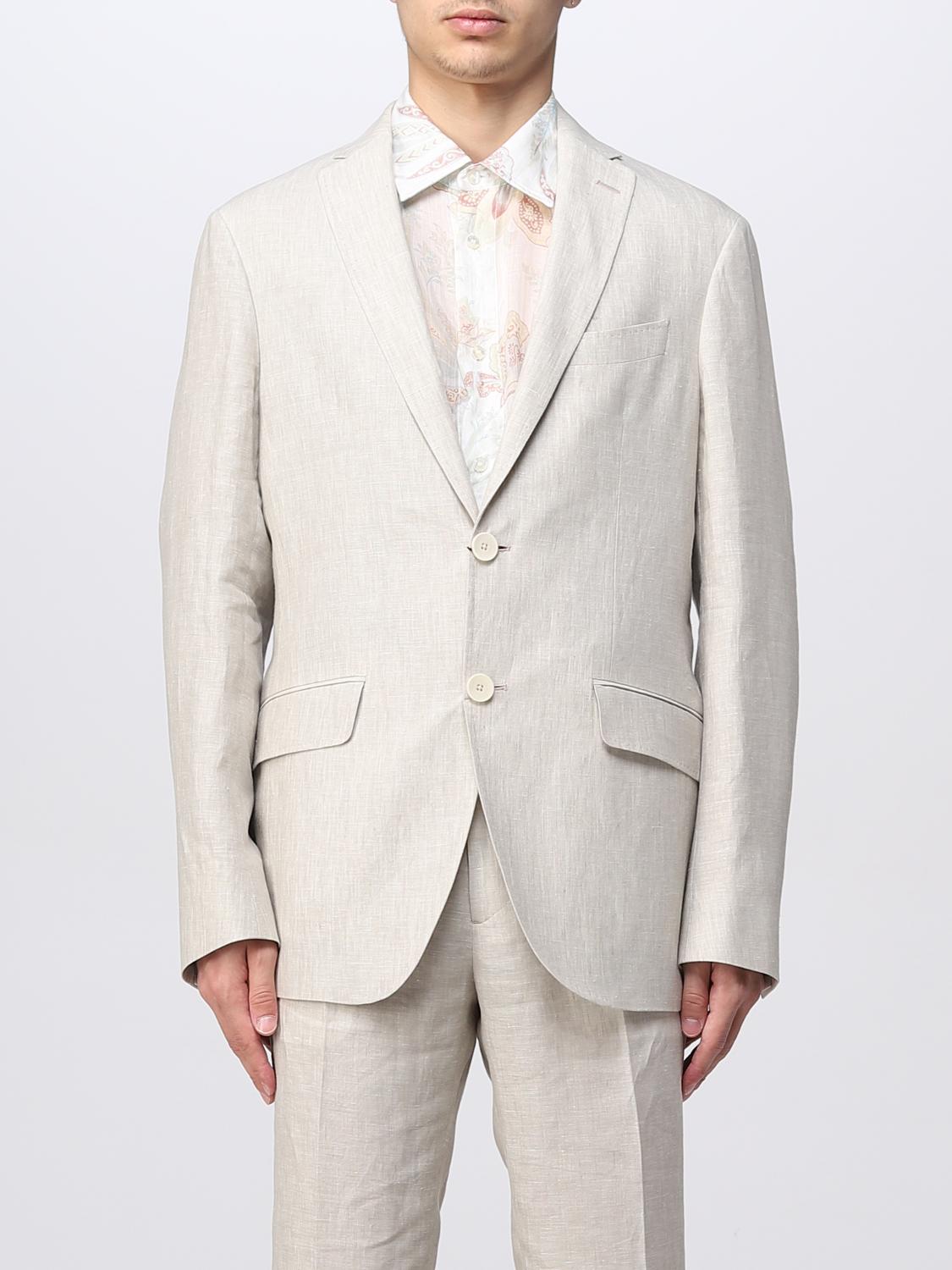 ETRO BLAZER: Etro blazer in linen, Sand - Img 1