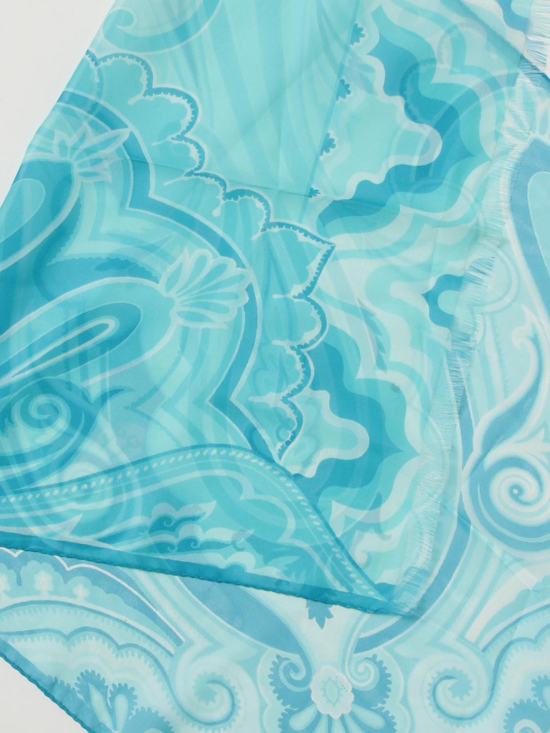 ETRO SCARF: Scarf Etro in silk, Gnawed Blue - Img 3