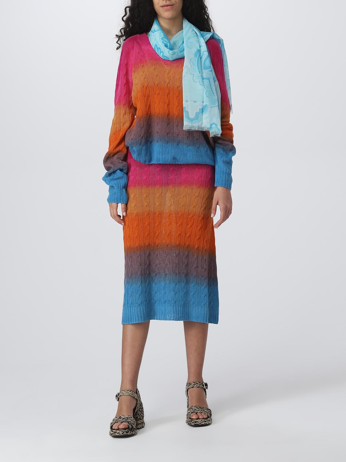 ETRO SCARF: Scarf Etro in silk, Gnawed Blue - Img 4