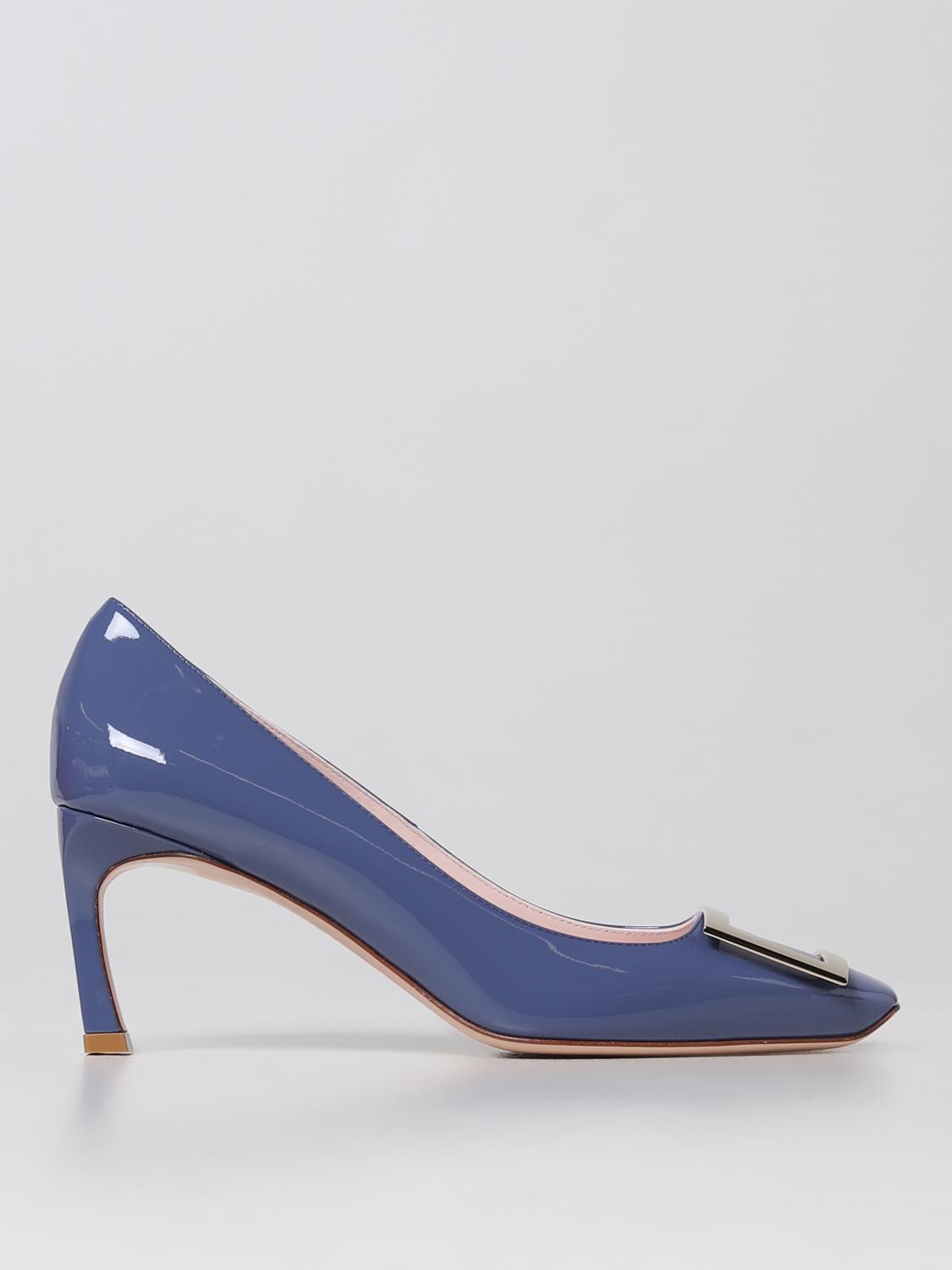 ROGER VIVIER DÉCOLLETÉ: Décolleté Trompette Roger Vivier in vernice, Blue - Img 1