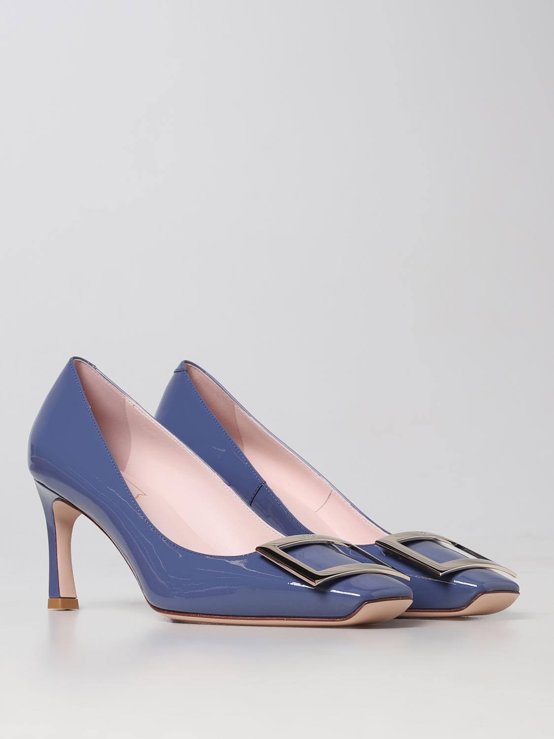 ROGER VIVIER DÉCOLLETÉ: Décolleté Trompette Roger Vivier in vernice, Blue - Img 2