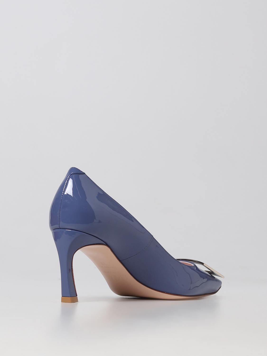 ROGER VIVIER DÉCOLLETÉ: Décolleté Trompette Roger Vivier in vernice, Blue - Img 3