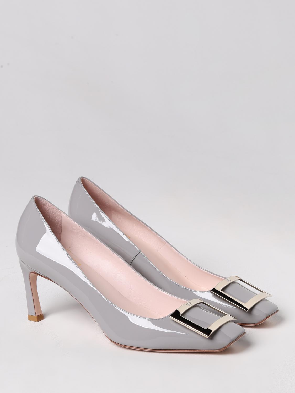 ROGER VIVIER DÉCOLLETÉ: Décolleté Trompette Roger Vivier in vernice, Grigio - Img 2