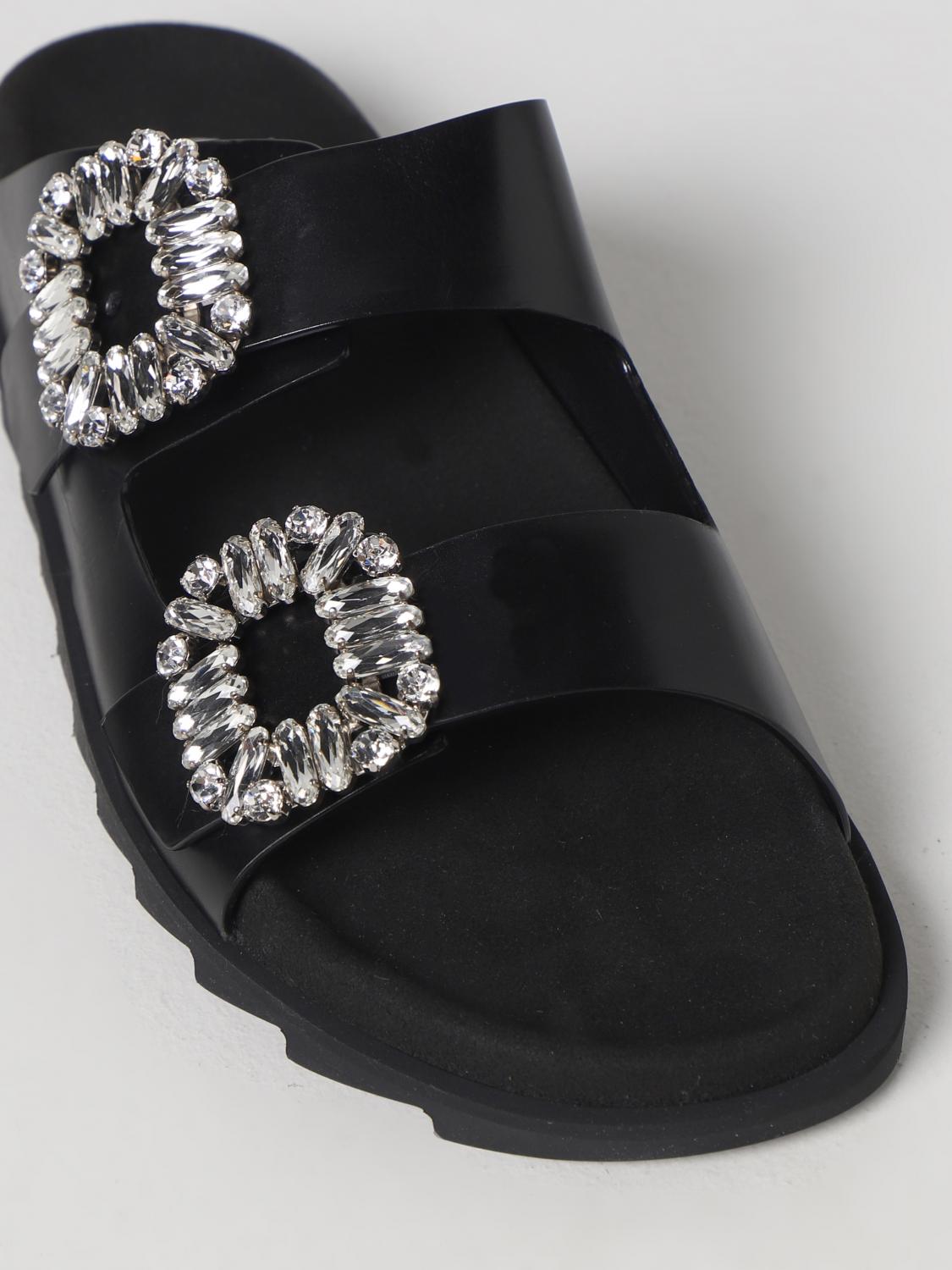 ROGER VIVIER FLAT SANDAL: Flat sandals woman Roger Vivier, Black - Img 4