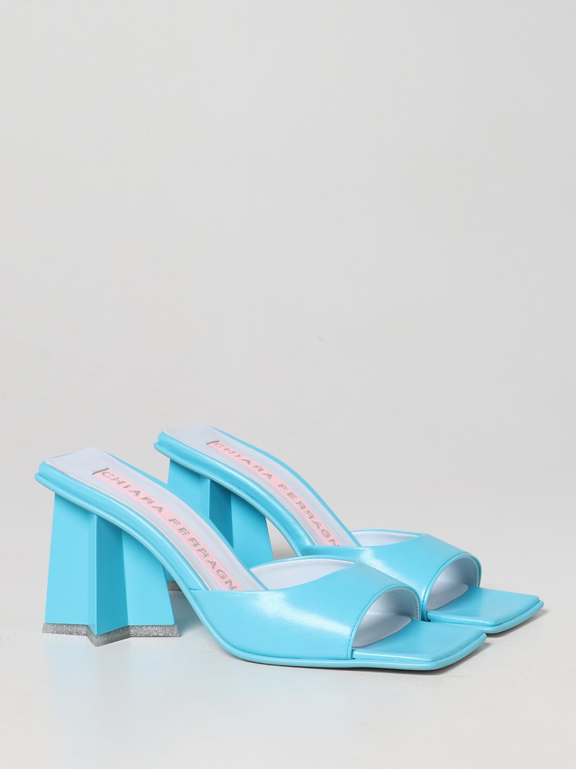 CHIARA FERRAGNI HEELED SANDALS: Shoes woman Chiara Ferragni, Blue - Img 2