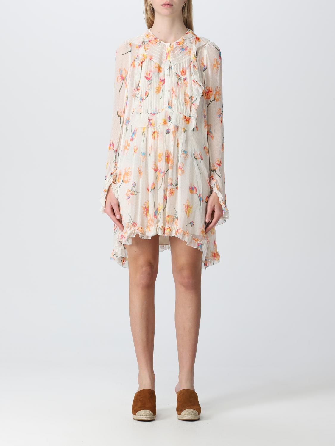ワンピース ZADIG & VOLTAIRE Woman Dress Yellow Cream WWDR01345 MASTIC Zadig & Voltaire Outlet: Dress woman - Yellow Cream | Zadig
