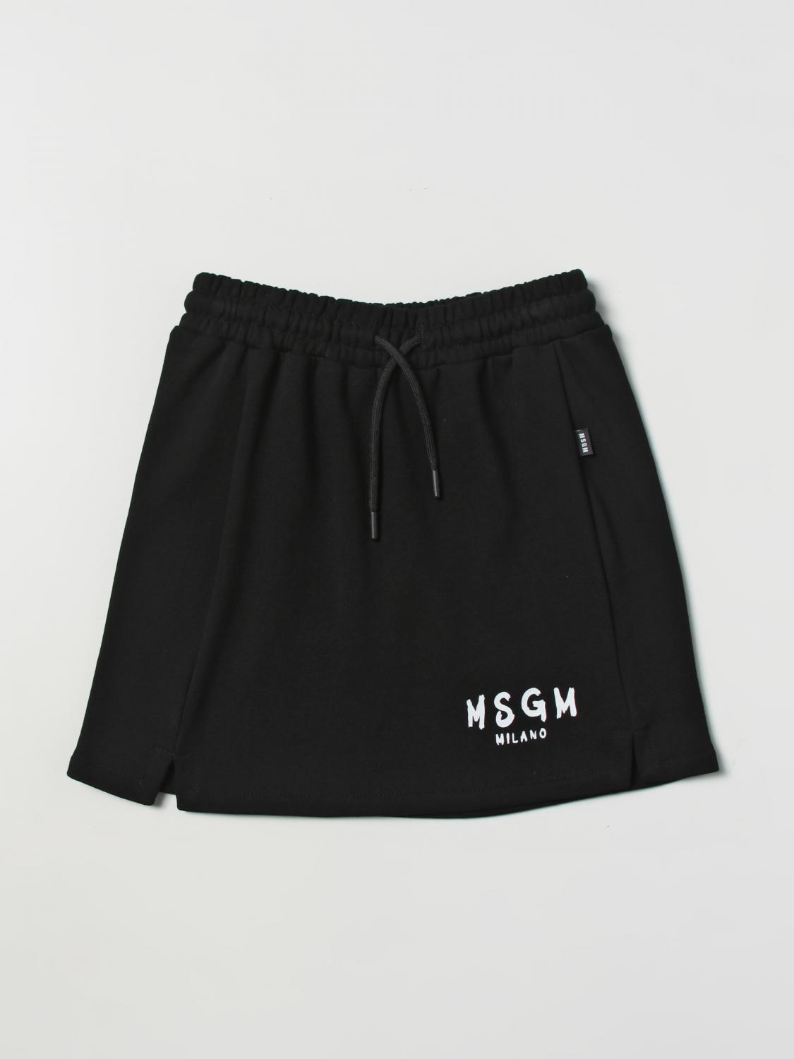 MSGM KIDS GONNA: Gonna MSGM Kids in cotone, Nero - Img 1
