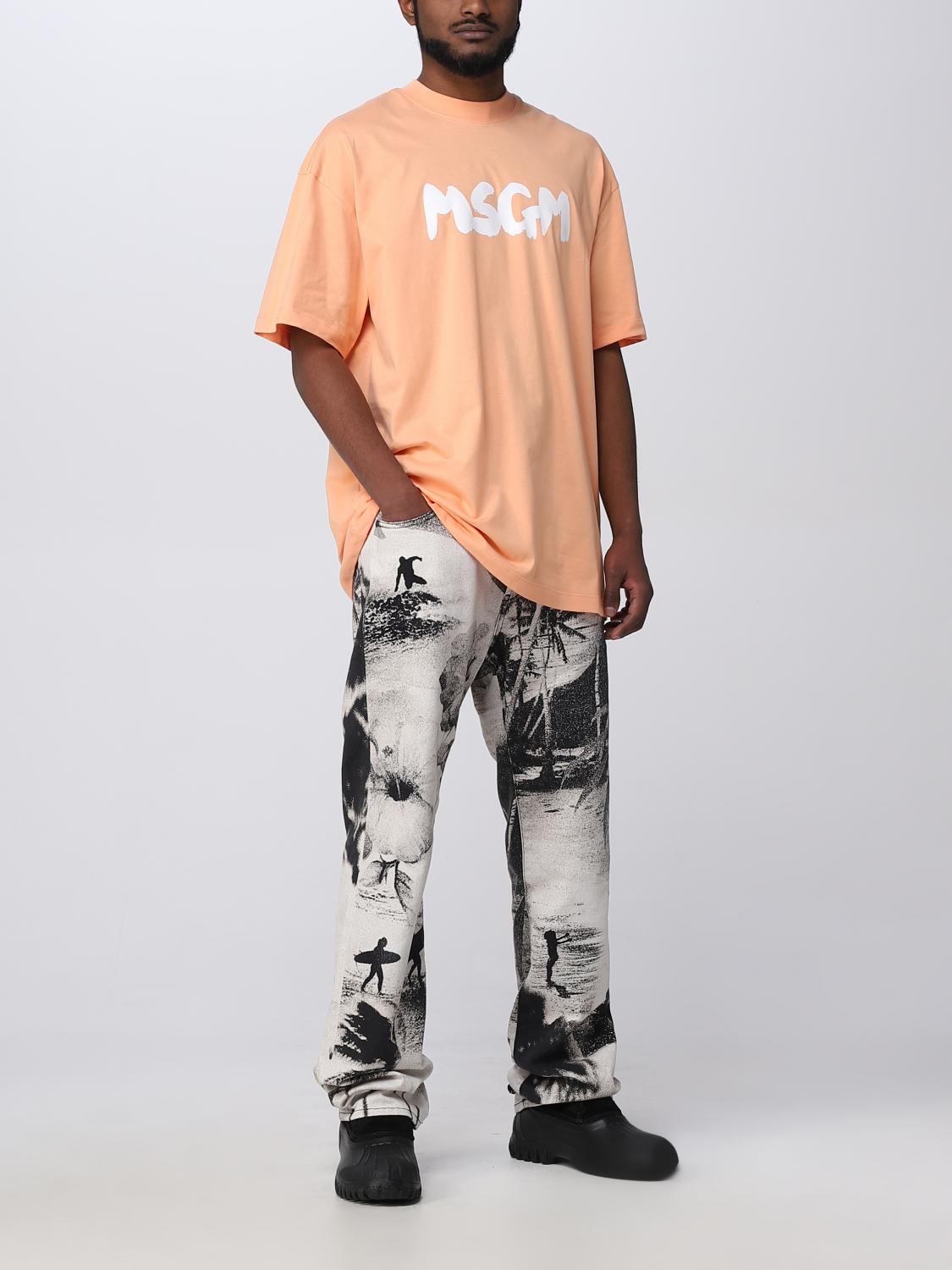 MSGM T-SHIRT: T-shirt herren MSGM, Orange - Img 2