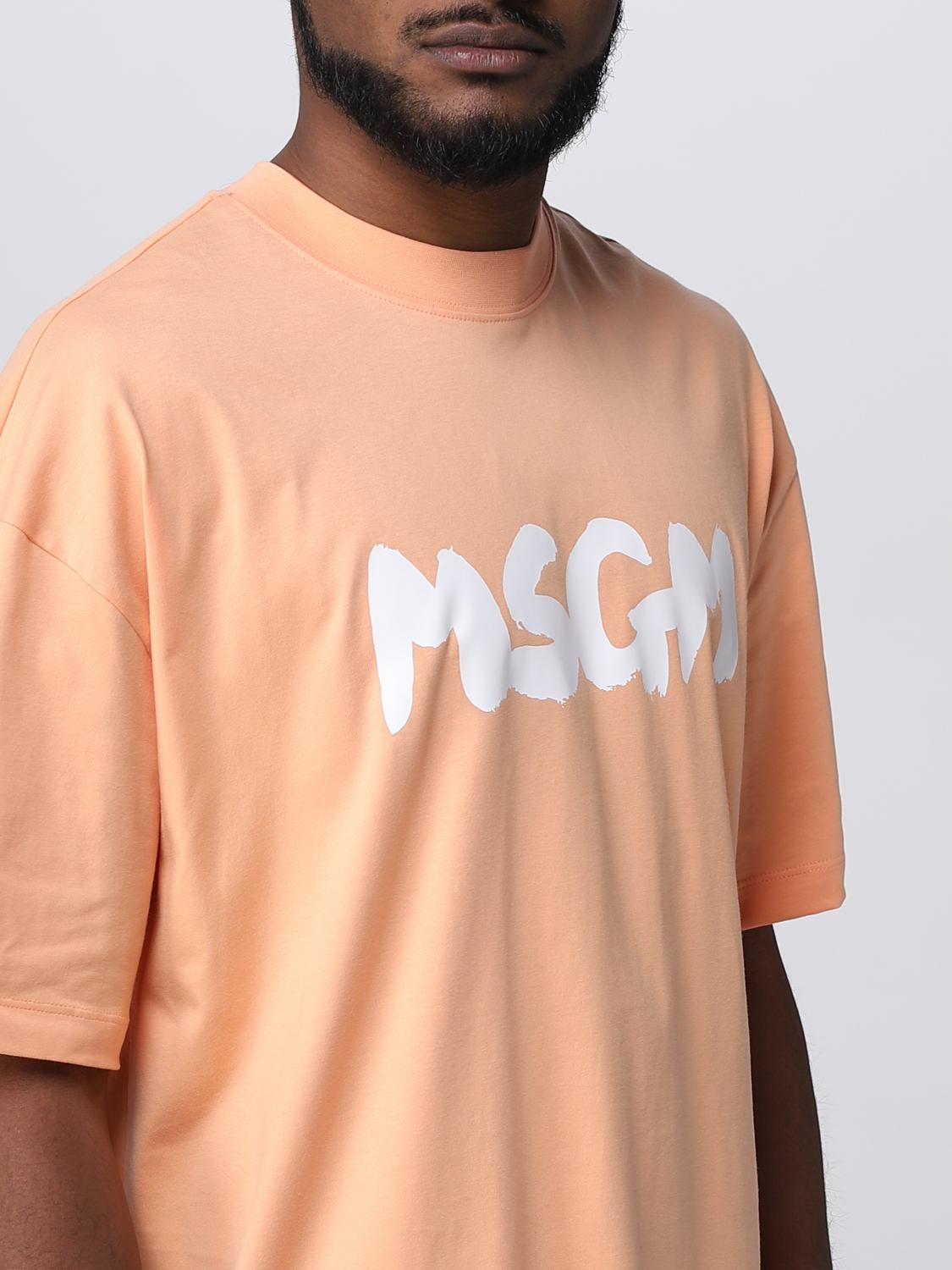 MSGM T-SHIRT: T-shirt herren MSGM, Orange - Img 4