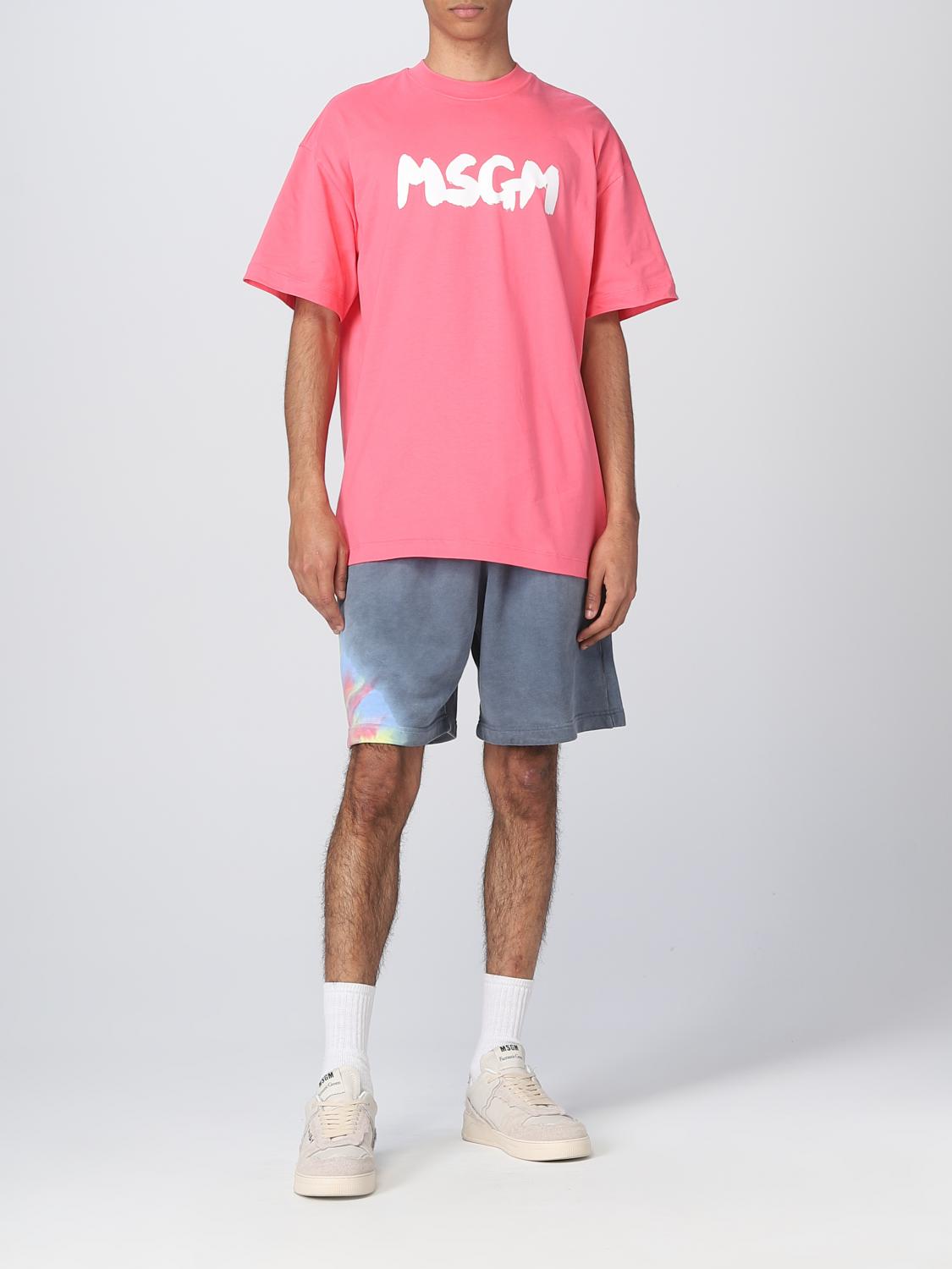 MSGM T-SHIRT: T-shirt herren MSGM, Fuchsia - Img 2