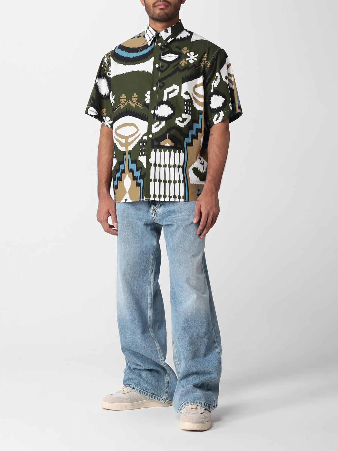 Msgm Camicia Grigia In Popeline Con Logo S6MSJBSI156 main image 1