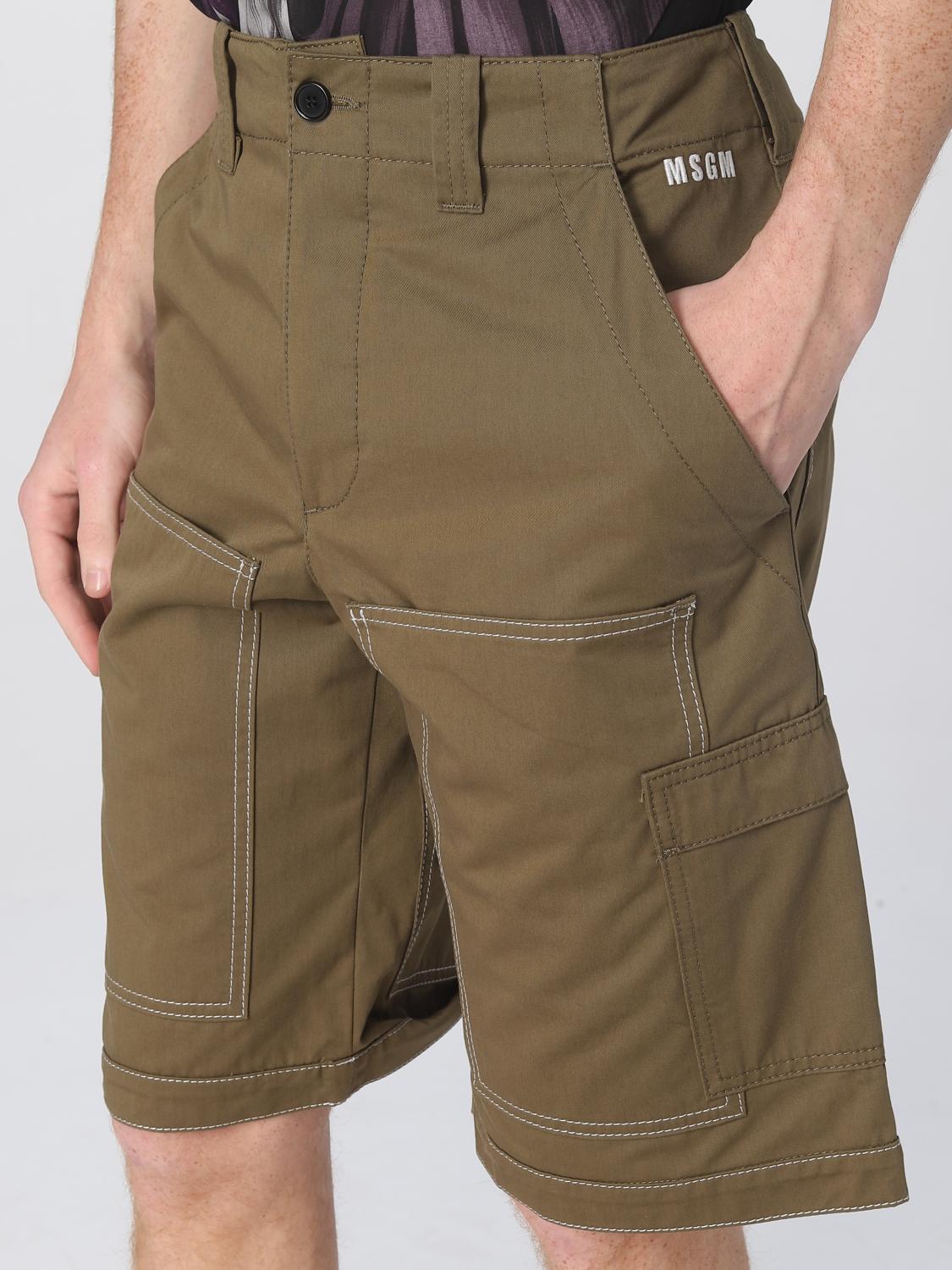 MSGM PANTALONES CORTOS: Pantalones cortos hombre MSGM, Verde - Img 4
