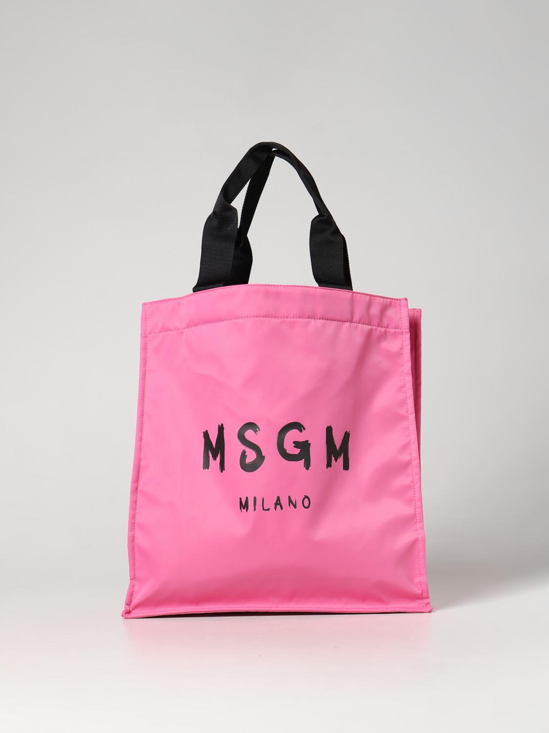 MSGM BAG: MSGM bag in nylon, Pink - Img 1