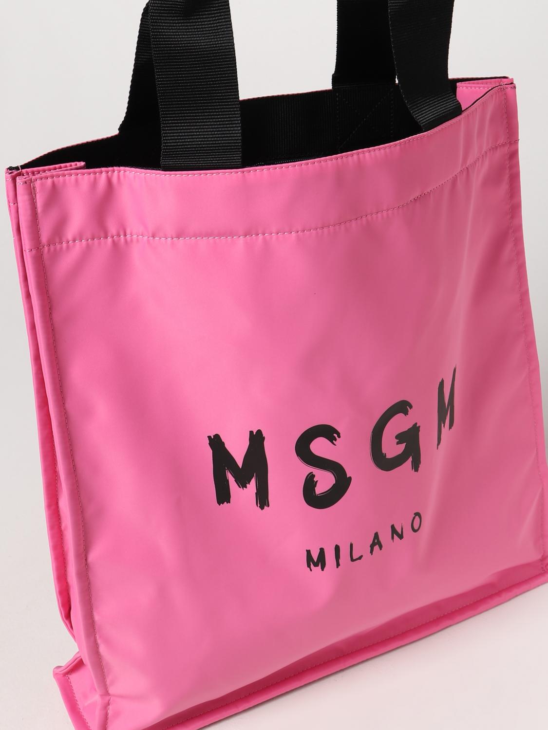 MSGM BAG: MSGM bag in nylon, Pink - Img 3