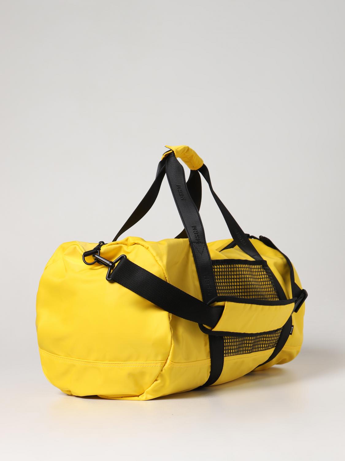 MSGM TRAVEL BAG: MSGM bag in nylon, Yellow - Img 2