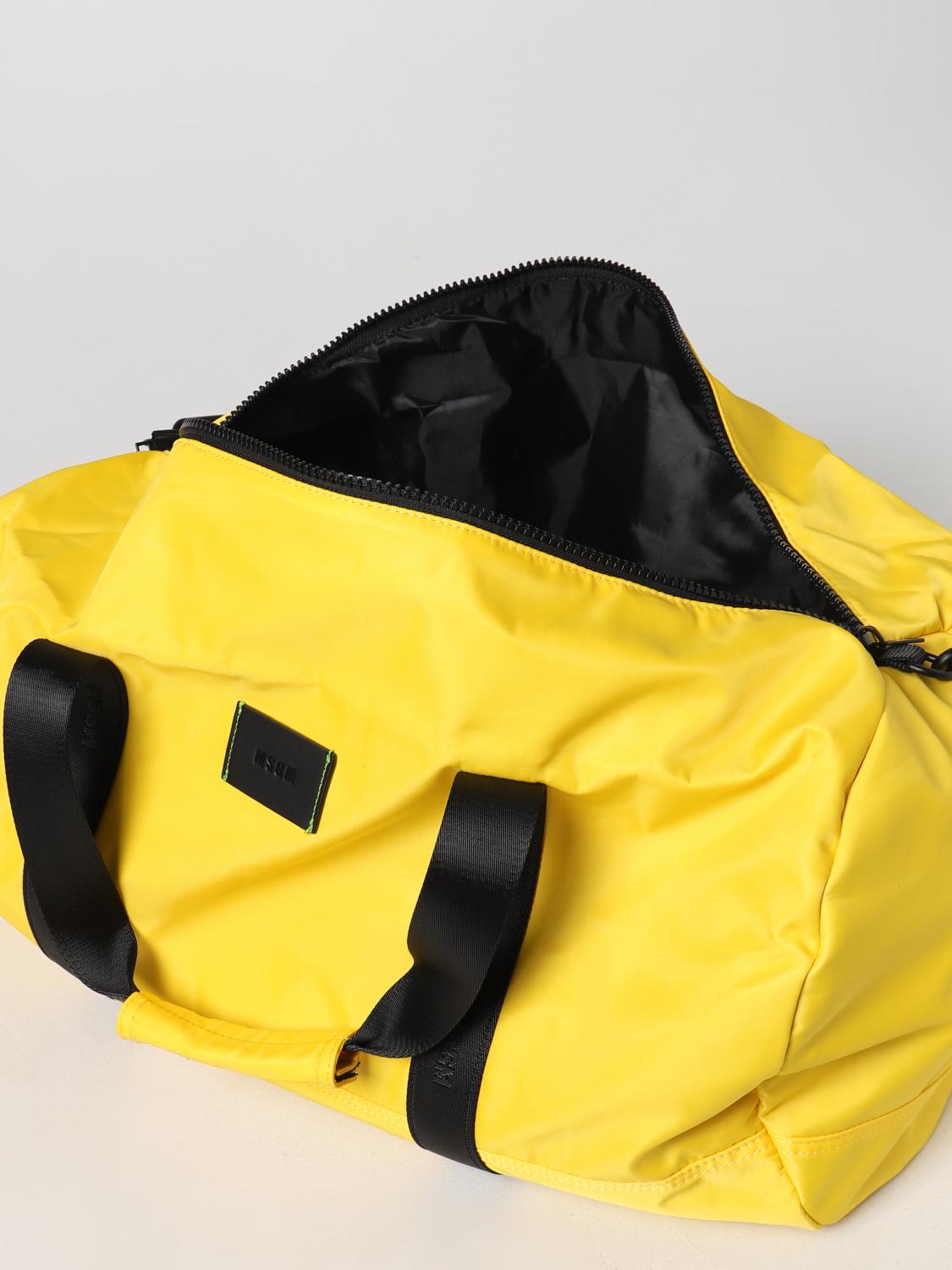 MSGM TRAVEL BAG: MSGM bag in nylon, Yellow - Img 4