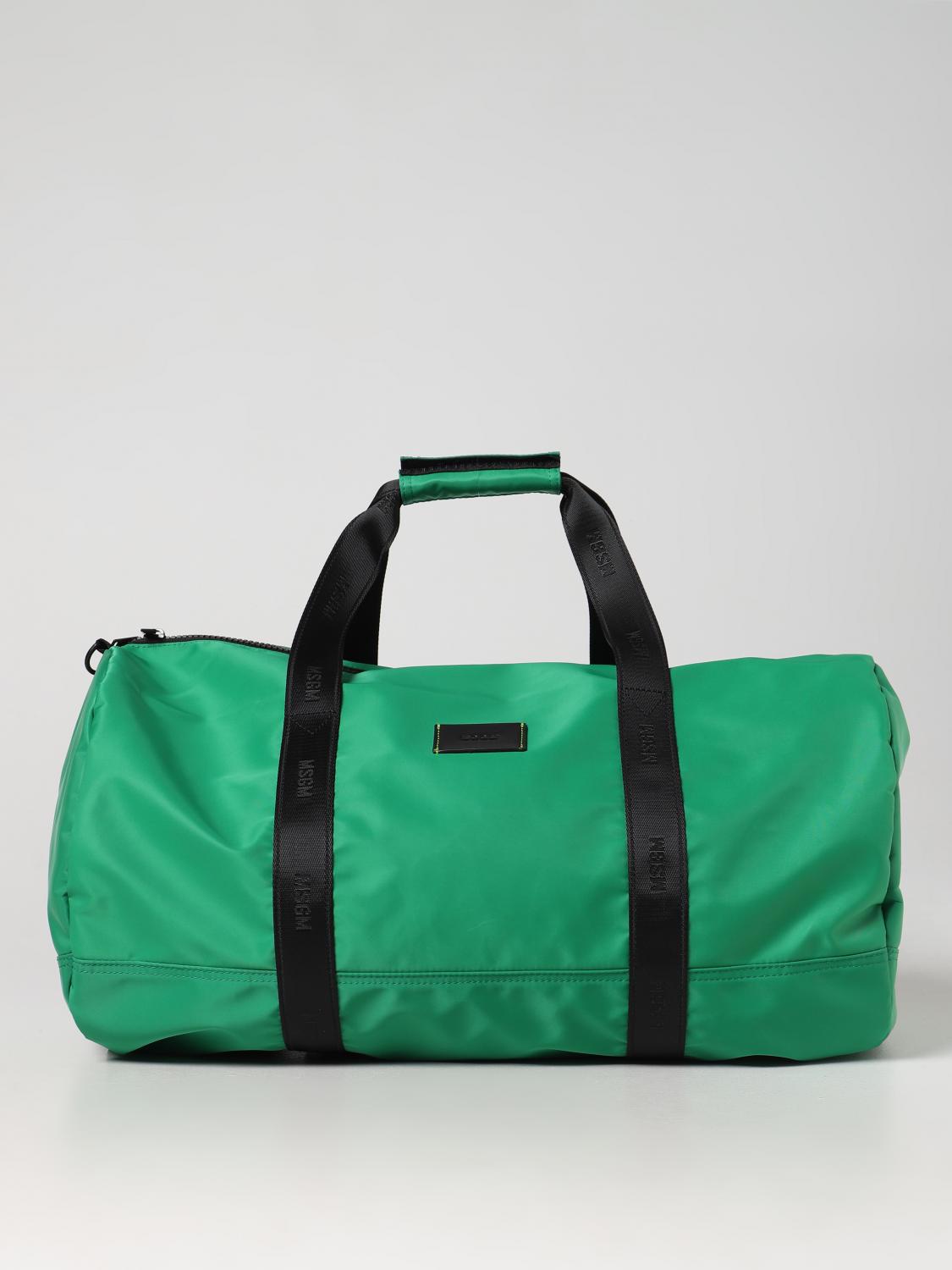 MSGM TRAVEL BAG: MSGM bag in nylon, Green - Img 1