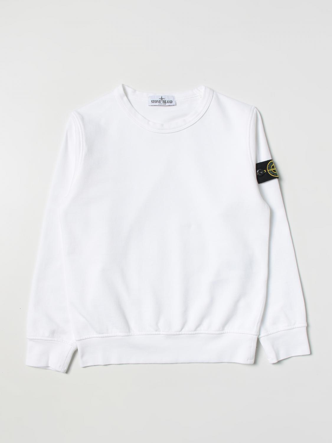 STONE ISLAND JUNIOR PULLOVER: Pullover kinder Stone Island, Weiß - Img 1